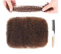 Originea Afro Kinkys Bulk Capelli Umani per Dreadlocks e Twist 1 Pack Treccia Testa Completa Capelli Umani Morbidi Afro Kinky Bulk Capelli ricci per Dreads (25cm, #4 Marrone Medio)
