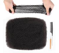 Originea Afro Kinkys Bulk Capelli Umani per Dreadlocks e Twist 1 Pack Treccia Testa Completa Capelli Umani Morbidi Afro Kinky Bulk Capelli ricci per Dreads (30cm, #1B Nero Naturale)