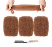 Originea Afro Kinkys Bulk Capelli Umani per Dreadlocks e Twist 3 Packs Treccia Testa Completa Capelli Umani Morbidi Afro Kinky Bulk Capelli ricci per Dreads (40cm, #30 Hellbraun)