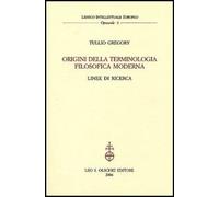 Origini della terminologia filosofica moderna. Linee di ricerca