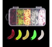 OriGlam 100 pz Soft Silicone Flyworm, Esca Artificiale Morbida per la Pesca del Pane, Esche Biomimetiche per Lombrichi Esche per la Pesca del Verme Esca di Simulazione Verme Finto