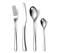 OriGlam Acciaio inossidabile Flatware Posate Set Utensili, Argenteria Posate Set, Stoviglie per Home Party Lavastoviglie Safe (Argento)