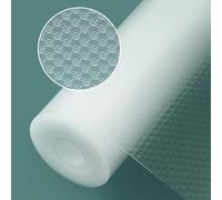 Origuuds Tappetino per Cassetti, Tappetini Non-Adesivo EVA Plastica Antiscivolo Rivestimento Cassetti per Cassetto Frigorifero Cucina Ripiani (Transparente/30cm x 600cm)