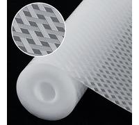 Origuuds Tappetino per Cassetti, Tappetini Non-Adesivo EVA Plastica Rivestimento Cassetti per Cassetto Frigorifero Cucina Ripiani (Transparente/60cm x 600cm)