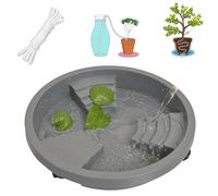 ORIMERC 1 contenitore per piante da 29,5 cm, con ruote bloccabili, design di drenaggio e auto-irrigazione, supporto rotondo con ruote, carrello per vasi di fiori, vassoio su rotelle per interni ed