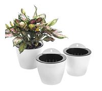 ORIMERC Confezione da 3 vasi sospesi, fioriere in plastica semicircolare bianca, per fioriere verticali da giardino, appesi alle finestre, appesi alle pareti, per piante interne ed esterne, 3*grandi