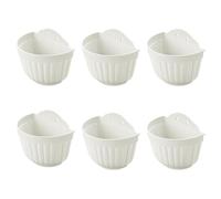 ORIMERC Confezione da 6 vasi da parete da 25cm, verticali da giardino, soggiorno, finestra, per interni, esterni, piante, per cucina, erbe,balcone,ringhiera, recinzione, traliccio, decorazione bianco