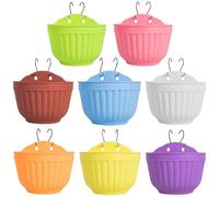 ORIMERC Vaso da parete in resina colorata da appendere alla parete verticale da giardino, da appendere alla finestra, per interni ed esterni, per cucina, balcone, ringhiera, camera da letto, tralicci