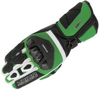 Orina Impact Guanti da moto, nero/verde, Taglia 7 (S)
