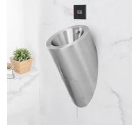 Orinatoi a filo con sensore intelligente in acciaio inossidabile 304, orinatoio a parete per uomo a prova di fuoriuscita durante la notte, orinatoio per garage esterno, per bagno, hotel(Silver)