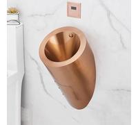 Orinatoi a filo con sensore intelligente in acciaio inossidabile 304, orinatoio a parete per uomo a prova di fuoriuscita durante la notte, orinatoio per garage esterno, per bagno, hotel(Rose gold)
