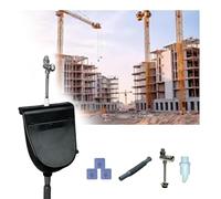 Orinatoi in plastica da parete per uomo con coperchio, WC portatile in plastica, orinatoio compatto per garage, camper, baita, officina, uso esterno(Gray)