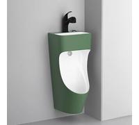 Orinatoi Orinatoio Commerciale A Parete Per Bagno Da Uomo, Antispruzzo Con Lavabo WC Pubblico Per, Deviatore Pipì Integrato Antiodore(Green)