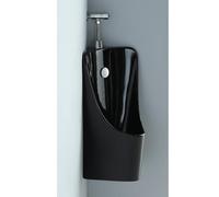 Orinatoi per uomo Orinatoi angolari con tubo lungo, orinatoio a parete con sistema di lavaggio per garage/bagni/hotel/centri commerciali/fabbriche, orinatoio in ceramica(Black)