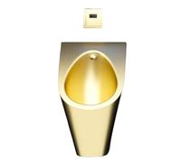 Orinatoio a parete con sensore automatico, ideale per uso pubblico in aeroporti, biblioteche e scuole.(Gold)