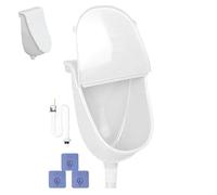 Orinatoio a parete maschile | Orinatoio per bagno con copertura e scarico, deviatore anti-perdite regolabile con tubo per casa giardino campeggio residenza studentesca