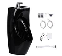 Orinatoio da parete in ceramica per uomo con sensore automatico rubinetto e lavabo - Design a prova di fuoriuscite per uso commerciale