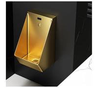 Orinatoio da uomo in acciaio inossidabile 304 ad alta efficienza con sensore intelligente, design a prova di schizzi per uso commerciale in scuole e spazi pubblici, durevole e facile da pulire, giallo