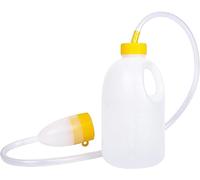 Orinatoio da viaggio for letto maschile - Bottiglia gialla for pipì Contenitore for drenaggio notturno Raccoglitore di urina con tubo for uomo, 1700 ML