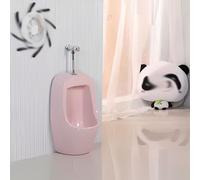 Orinatoio For Bambini Con Valvola Di Scarico A Spinta,Orinatoio In Ceramica Da Pavimento,Facile Da Installare,Antiodore E Antispruzzo,Adatto For Asili E Famiglie(Pink)