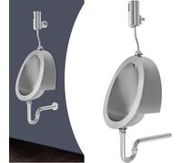Orinatoio in acciaio inossidabile 304, WC a parete con sensore automatico, WC pubblico maschile con scarico intelligente for uso domestico, commerciale, bar, bagno, hotel, negozio, garage