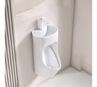 Orinatoio in ceramica a prova di spruzzi con lavabo e rubinetto, per bagno e bagno