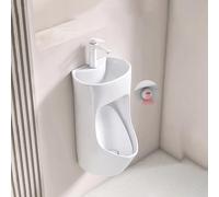 Orinatoio in ceramica a prova di spruzzi con lavabo e rubinetto, per bagno e bagno