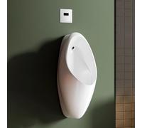 Orinatoio in ceramica da uomo con sensore manuale e intelligente, ideale per uso domestico e commerciale, valvola con sensore nascosto bianco per un drenaggio efficiente