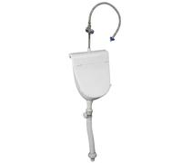 Orinatoio in plastica per uomini e bambini, da parete, per l'addestramento all'uso del vasino, con coperchio, per esterni, bianco, 60 cm, include valvola di scarico e accessori.