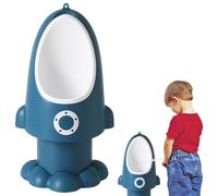 Orinatoio per bambini, regolabile, a prova di spruzzo, con divertente forma a cartone animato, da appendere o stare in piedi, facile da pulire, per bambini, blu scuro