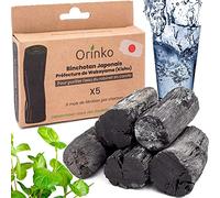 orinko Binchotan Giapponese di Kishu Bio 5X (150G, 30G x 5) | Rovere Ubame di Wakayama - Autentico Carbone Attivo Binchotan Tradizionale del Giappone per Purificazione dell'acqua in Brocca