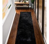 ORINOVA Tappeto Camera da Letto Nero 60x300 cm Salotto Corridoio Morbido Tappeto Lavabile Moderno