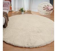 ORINOVA Tappeto Rotondo Beige 240 cm Salotto Grande Camera da Letto Morbido Tappeto Lavabile Moderno