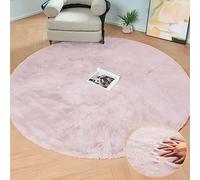 ORINOVA Tappeto Rotondo Rosa 150 cm Salotto Camera da Letto Morbido Tappeto Moderno Lavabile