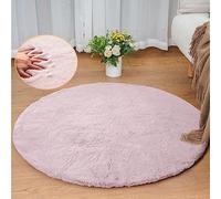 ORINOVA Tappeto Rotondo Rosa 90 cm Morbido Salotto Piccolo Tappeto Camera da Letto Moderno Lavabile