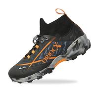 Oriocx Etna 21 PRO - Scarpe Trail Running Adatte per canicross, swimrun e Corsa a Ostacoli Unisex, Nero Arancione, 43 EU