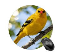 Oriole Tappetino per mouse portatile rotondo da gioco, grazioso tappetino per mouse per computer, decorativo, antiscivolo, per casa, ufficio, lavoro, 19 x 20 cm
