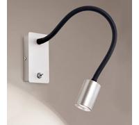 ORION Applique a LED Kurt nichel opaco braccio flex Orion