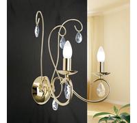 ORION Applique Alessia a 2 luci in vetro cristallo dorato Orion