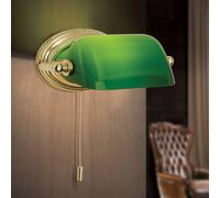 ORION Applique Harvard con cordino, ottone/verde Orion