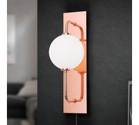 ORION Applique LED Pipes con sfera di vetro, rame WA 2-1359/1 kupfer/503 opal