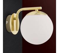 ORION Applique Madis con sfera di vetro, ottone opaco WA 2-1357/1 MS-matt