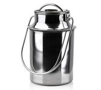ORION - Caraffa per il latte in acciaio inox con coperchio e manico per il trasporto, 1,5 l