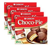 ORION Choco Pie, Biscotto morbido ricoperto di cioccolato, confezione da 4 x 12 pezzi