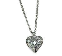 Orion Creations Piccolo ciondolo a forma di cuore in filigrana Caroline Forbes, stile vampiro, con catena di estensione