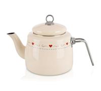 orion group Bollitore smaltato, 1,6 l, classico bollitore con coperchio, adatto a tutti i piani cottura, bollitore smaltato, lavabile in lavastoviglie, realizzato in smalto sano