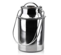 orion group Caraffa per il latte in acciaio inox | con coperchio e manico per il trasporto, 1,5 l
