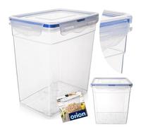 orion group Contenitore da cucina Plastica con Coperchio, Contenitore per Alimenti, con Guarnizione in Gomma e Chiusura a Clip, 3 l