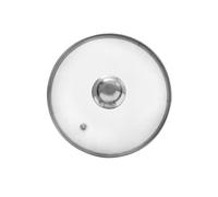 orion group Coperchio in vetro con anello in acciaio inox per pentola e padella | Ø (20 cm) 14, 16, 18, 20, 22, 24, 26, 28, 30, 32 cm, vetro resistente al calore 200 °C, coperchio universale