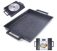orion group Grande piastra per barbecue con rivestimento in granito, 43 x 26 cm